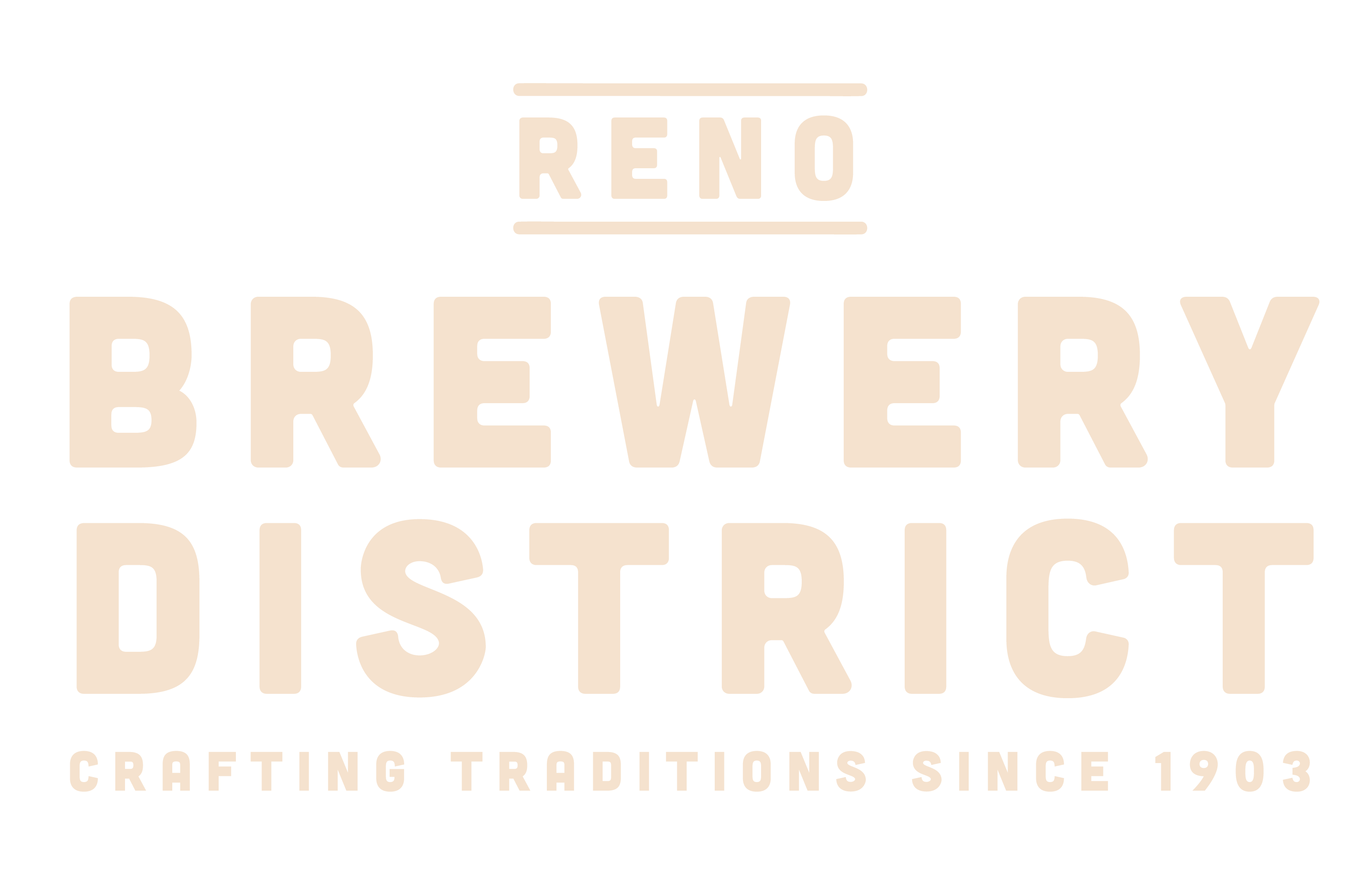 Reno Brewery District Logo Cream